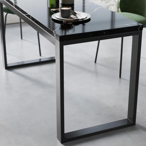 Industrial Desk Frame - Close up view of the Desk Frame - Black