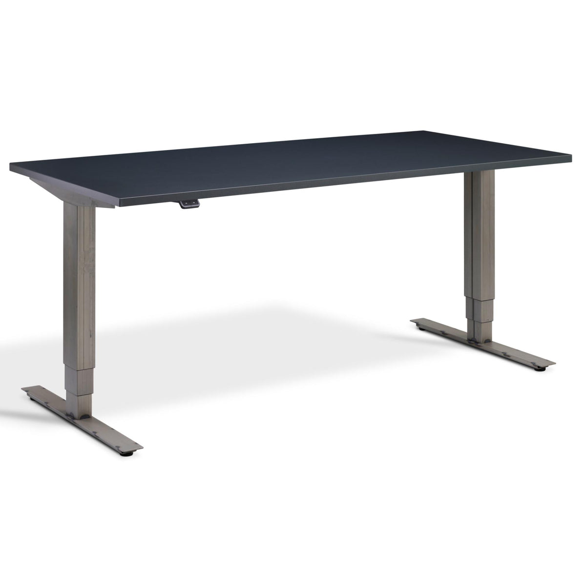 Industrial Standing Desk - Raw Steel Smyth - Anthracite Top - Studio Image
