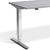 Kroma polished chrome standing desk leg with concrete top decor