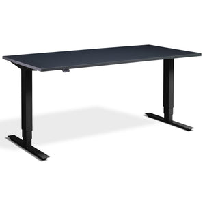 Lavoro Advance Desk - Black Frame - Anthracite Top - Studio Image