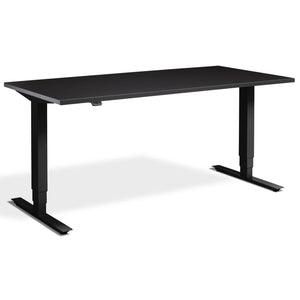 Lavoro Advance Desk - Black Frame - Soft Black Top - Studio Image