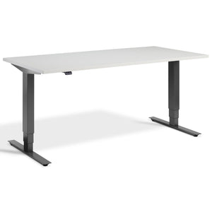 Lavoro Advance Desk - Dark Grey Frame - Light Grey Top - Studio Image