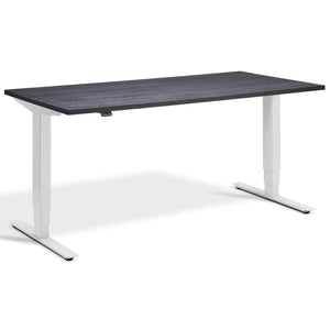 Lavoro Advance Desk - Light Grey Frame - Anthracite Sherman Oak Top - Studio Image