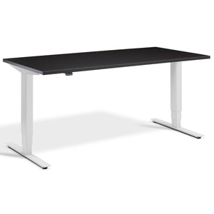 Lavoro Advance Desk - Light Grey Frame - Soft Black Top - Studio Image