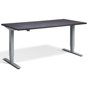 Lavoro Advance Desk - Silver Frame - Anthracite Sherman Oak Top - Studio Image