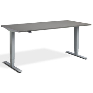 Lavoro Advance Desk - Silver Frame - Graphite Top - Studio Image