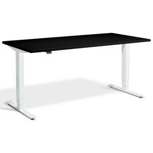 Lavoro Advance Desk - White Frame - Black Top - Studio Image