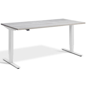 Lavoro Advance Height Adjustable Desk - Light Grey Frame - Cascina Pine Top - Studio Image