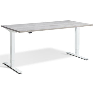 Lavoro Advance Standing Desk - White Frame - Cascina Pine Top - Studio Image
