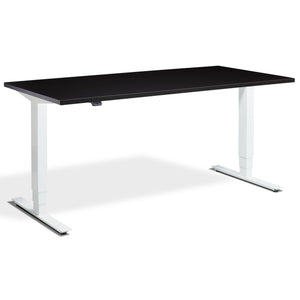 Lavoro Advance Standing Desk - White Frame - Soft Black Top - Studio Image