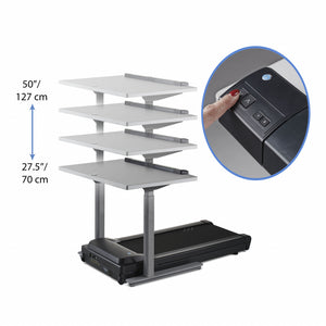 Desk height adjustment for Lifespan TR1200-DT7 Power walking treadmill desk