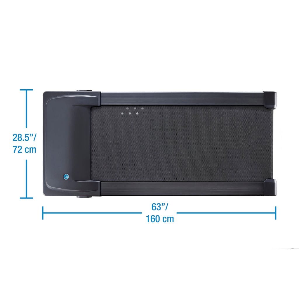 Lifespan tr1200 treadmill dimensions on view from above