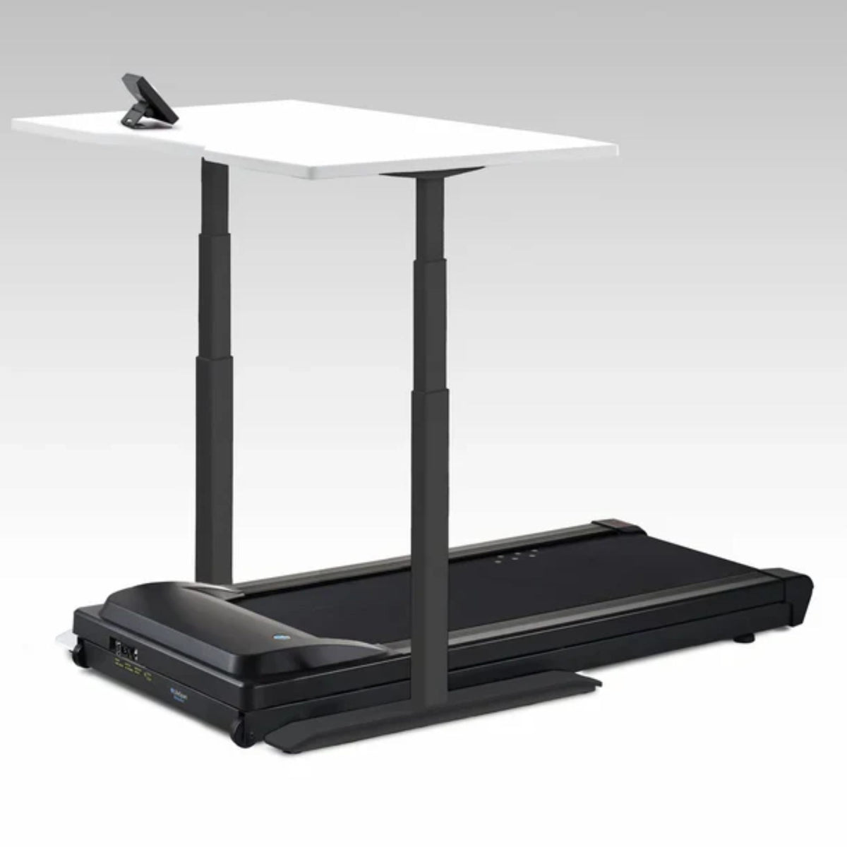Lifespan TR1200 Power Treadmill Desk - Black Frame - White Top - with Omni SC130