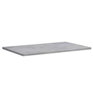 complete view of light concrete desk top