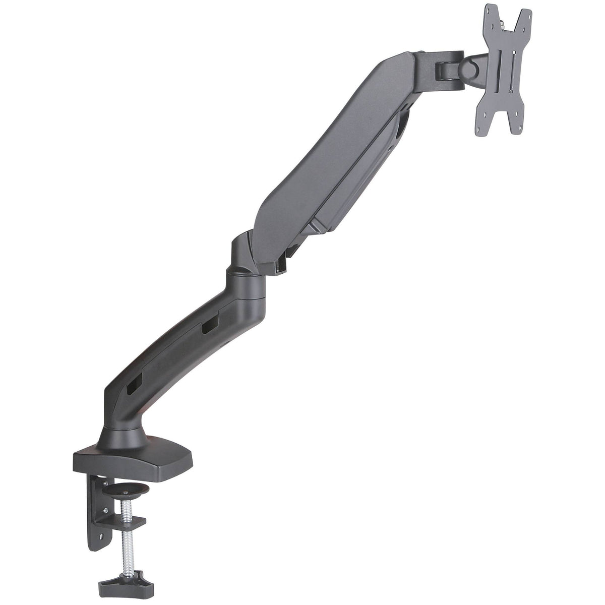 Luxora Single Monitor Arm - Black Variant - Left Side View