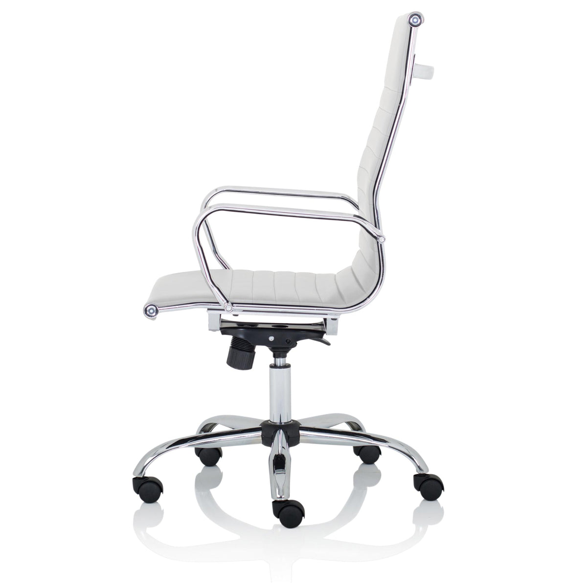 Luxury Executive Chair - White Colour - Side View