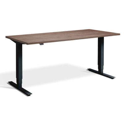 Masta real walnut veneer sit stand desk with black frame