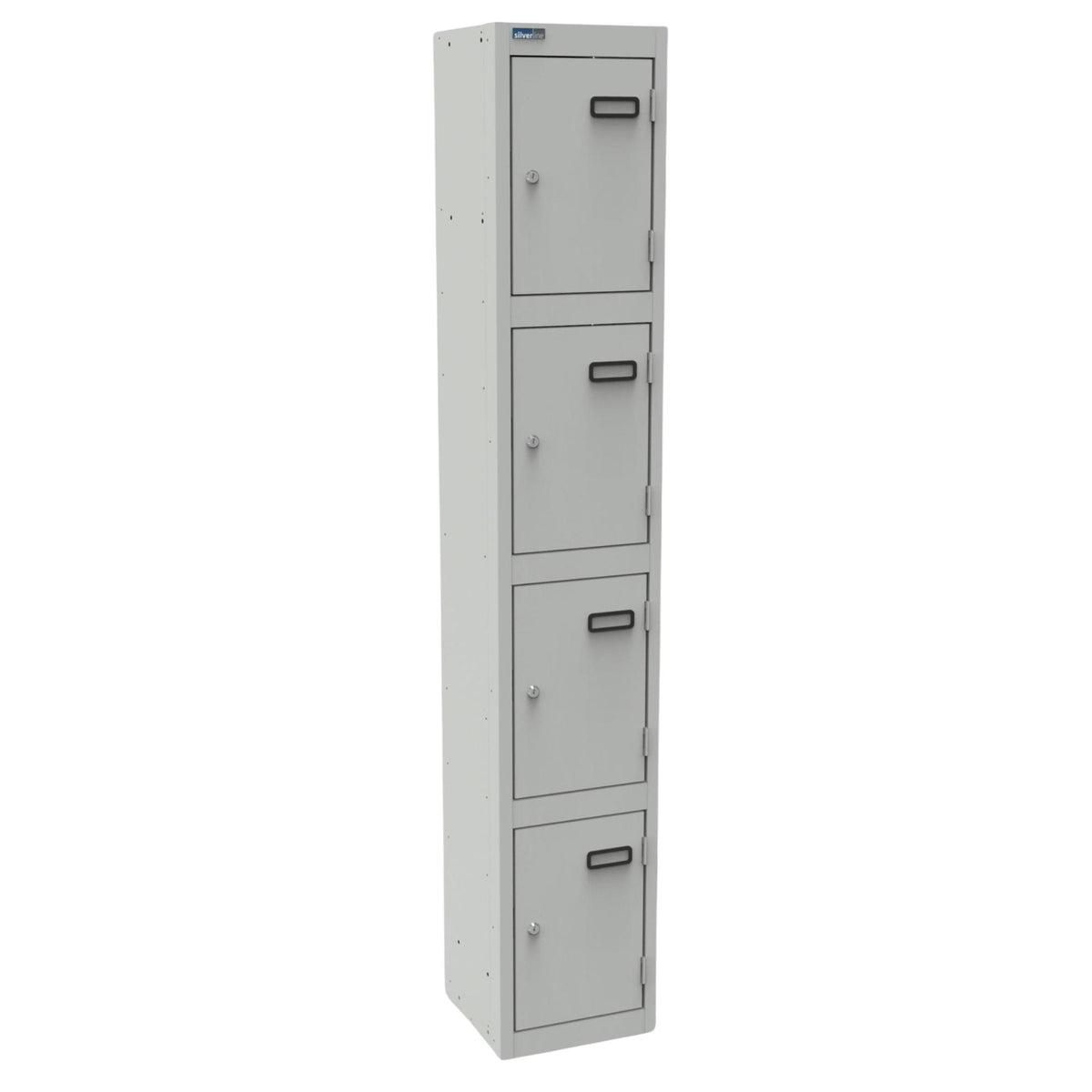 Metal Locker Storage Cabinet -  Revilo - 4 Door - Light Grey - Studio Image