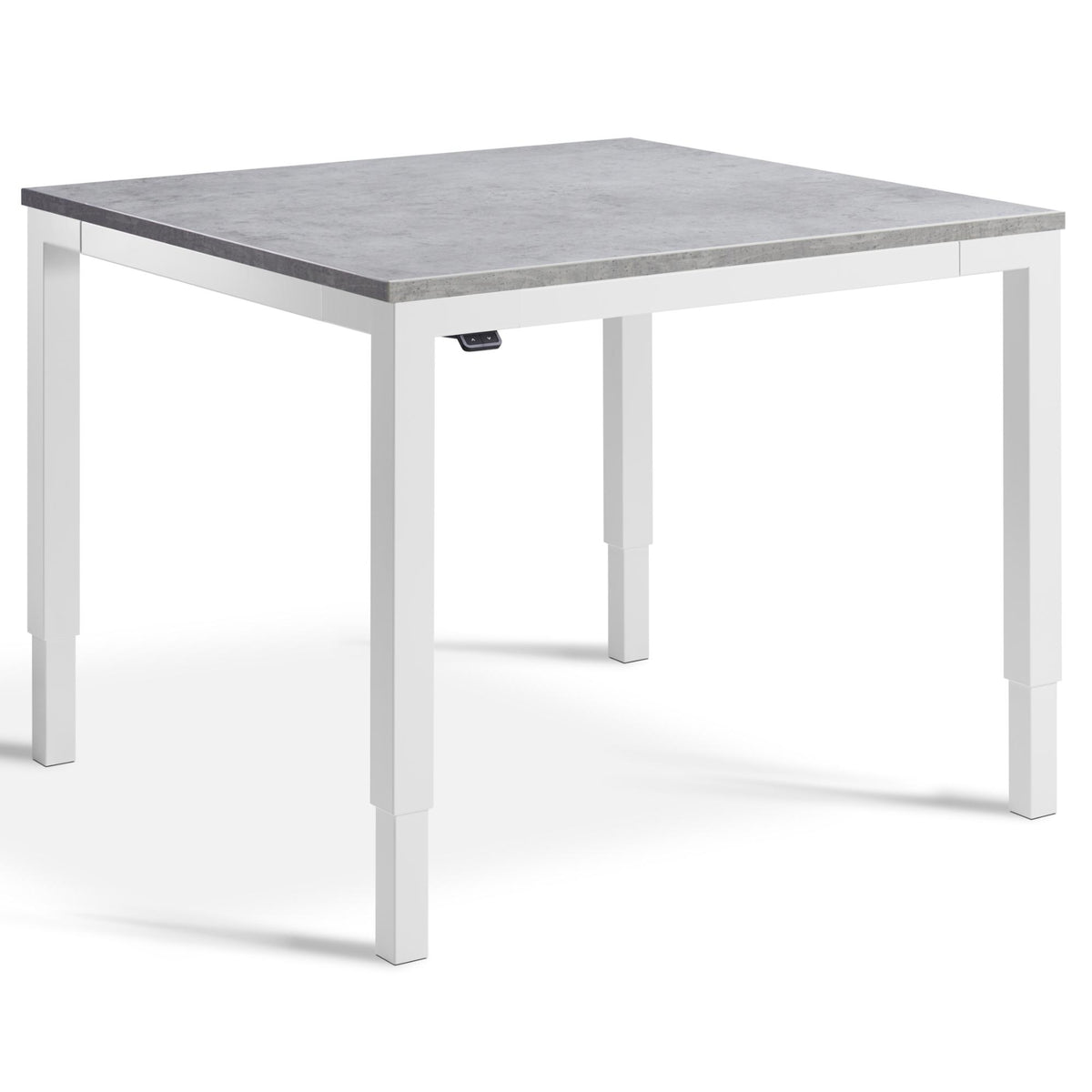 Mini Adjustable Meeting Table - Altura Mini - Light Grey Frame - Concrete Top