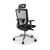 Office Mesh Chair - Influence Task Chair - Black Mesh / Aluminium Base - Rear Side View