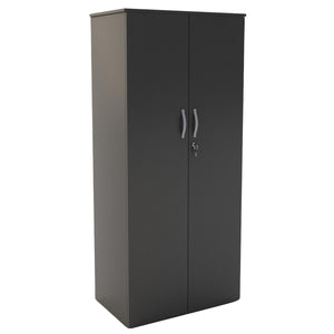 Office Storage Cupboard - Revilo - XL Cabinet - Black - Studio Image 