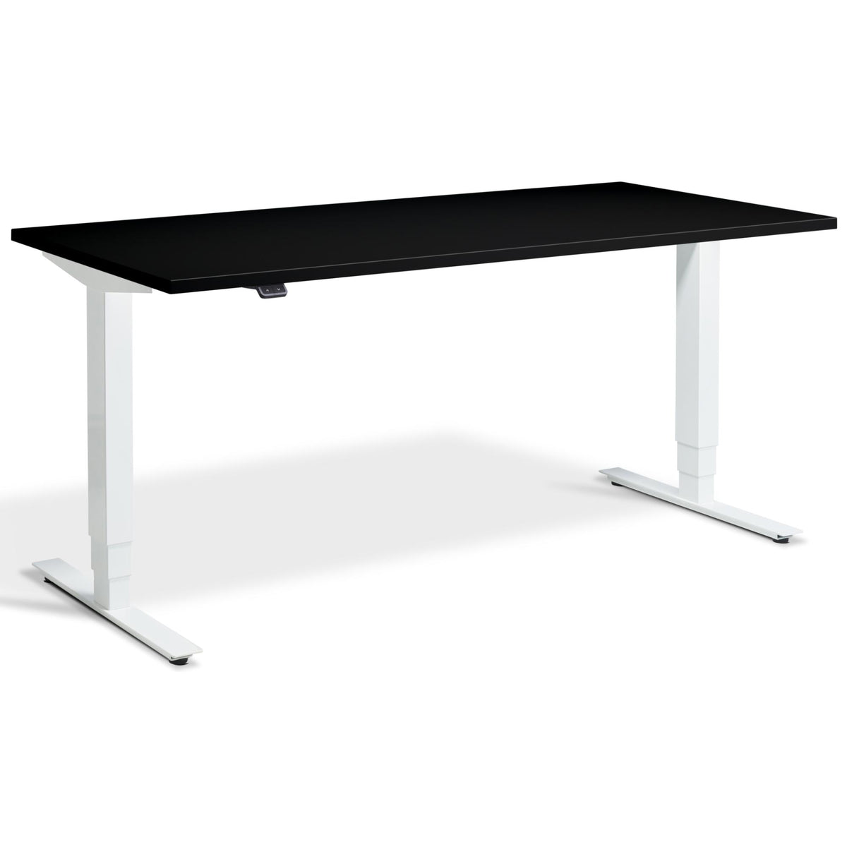 Office Bicycle Desk - Masta Spin - White Frame - Black Top - Studio Image