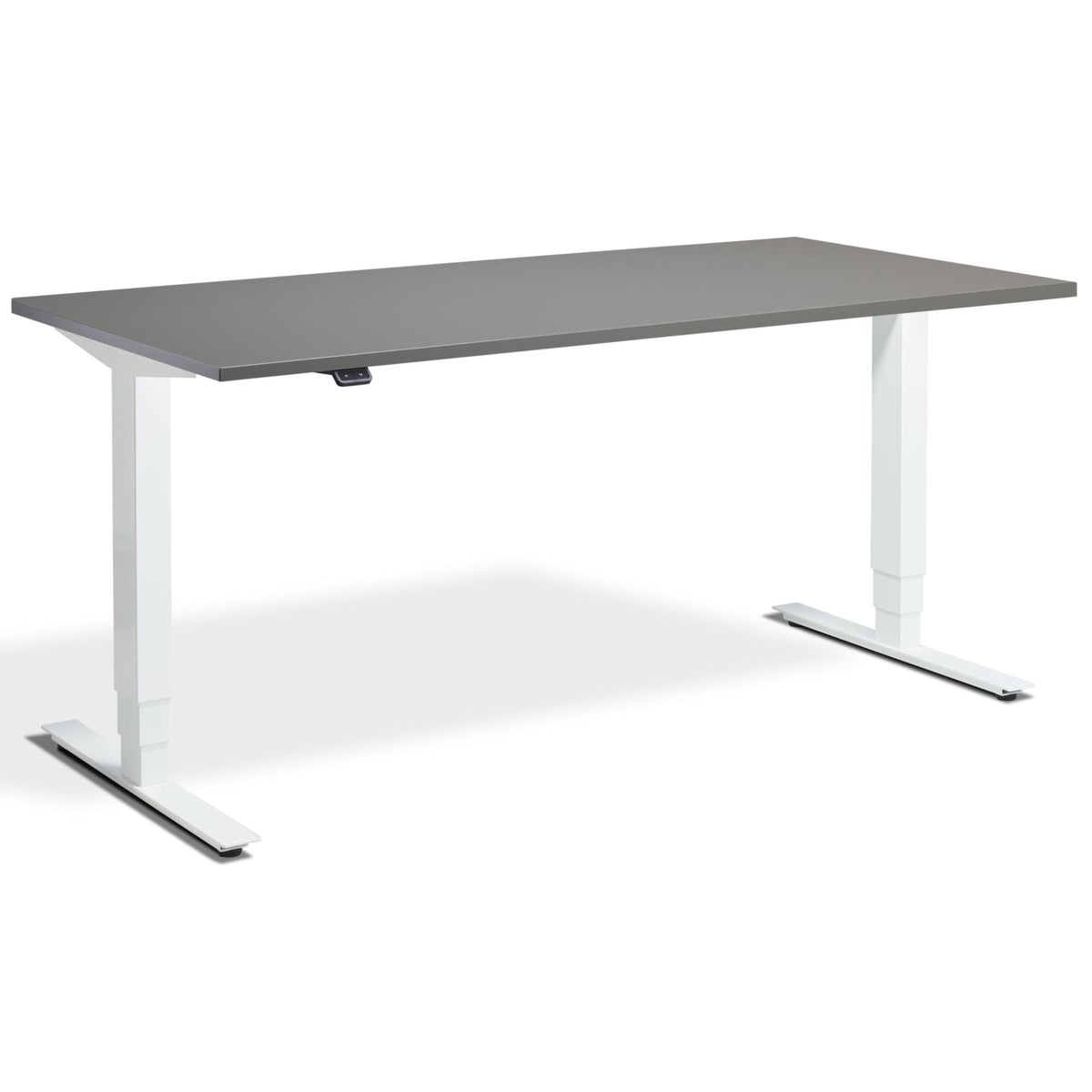 Office Bicycle Desk - Masta Spin - White Frame - Graphite Top - Studio Image