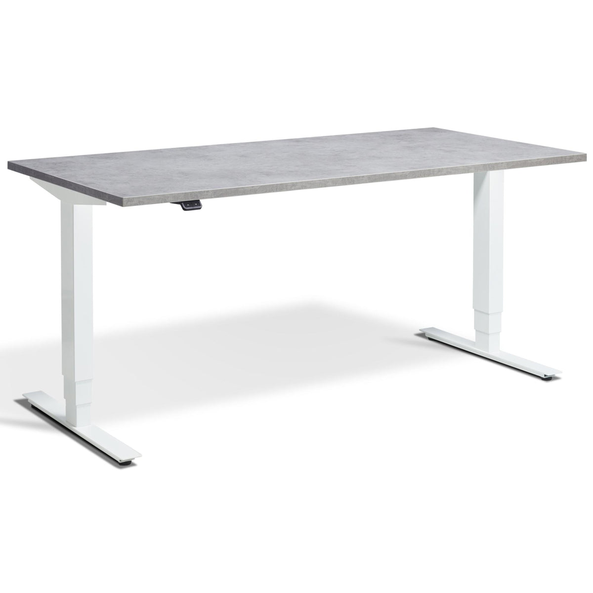 Office Bicycle Desk - Masta Spin - White Frame - Light Concrete Top - Studio Image
