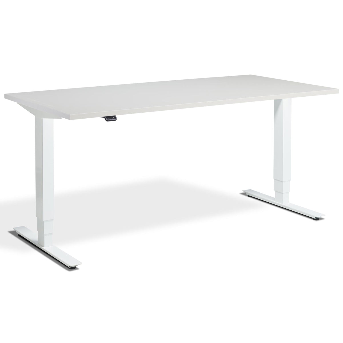 Office Bicycle Desk - Masta Spin - White Frame - Light Grey Top - Studio Image