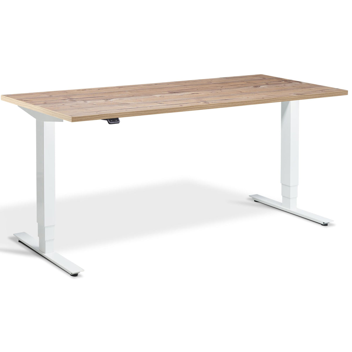 Office Bicycle Desk - Masta Spin - White Frame - Timber Top - Studio Image