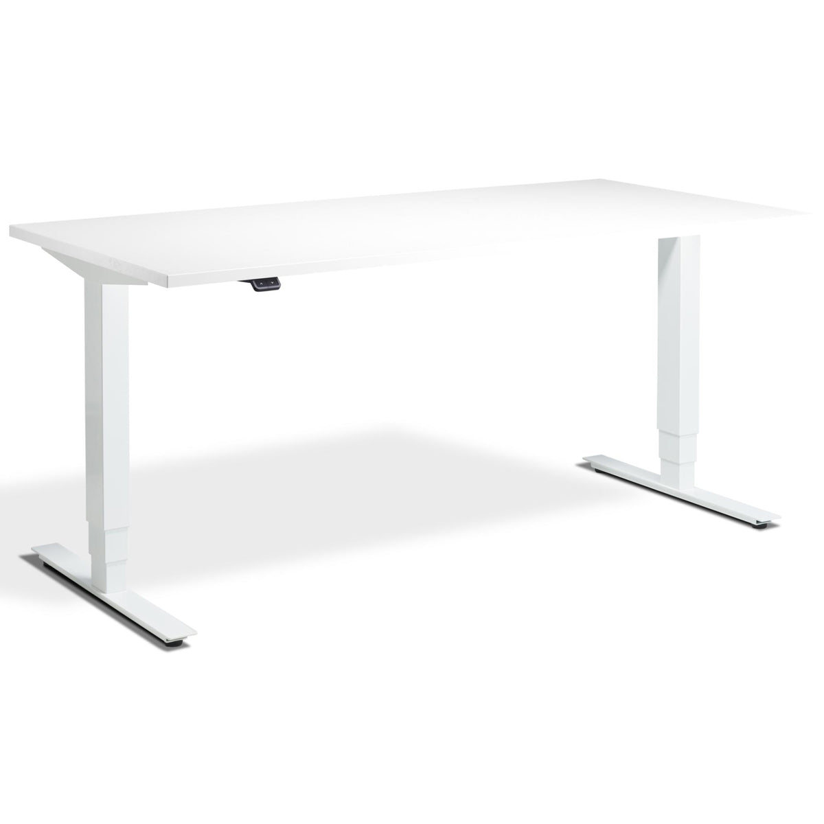 Office Bicycle Desk - Masta Spin - White Frame - White Top - Studio Image