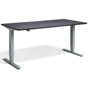 Office Bike Desk - Masta Spin - Silver Frame - Anthracite Sherman Oak Top - Studio Image