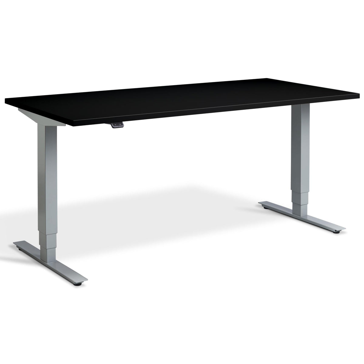 Office Bike Desk - Masta Spin - Silver Frame - Black Top - Studio Image