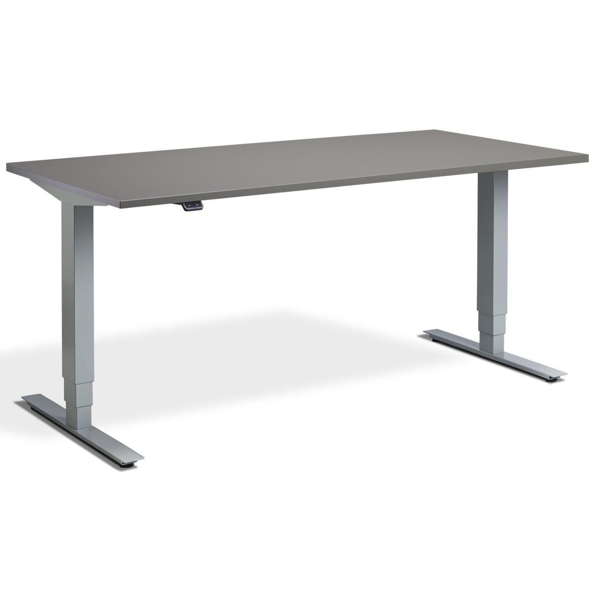 Office Bike Desk - Masta Spin - Silver Frame - Graphite Top - Studio Image