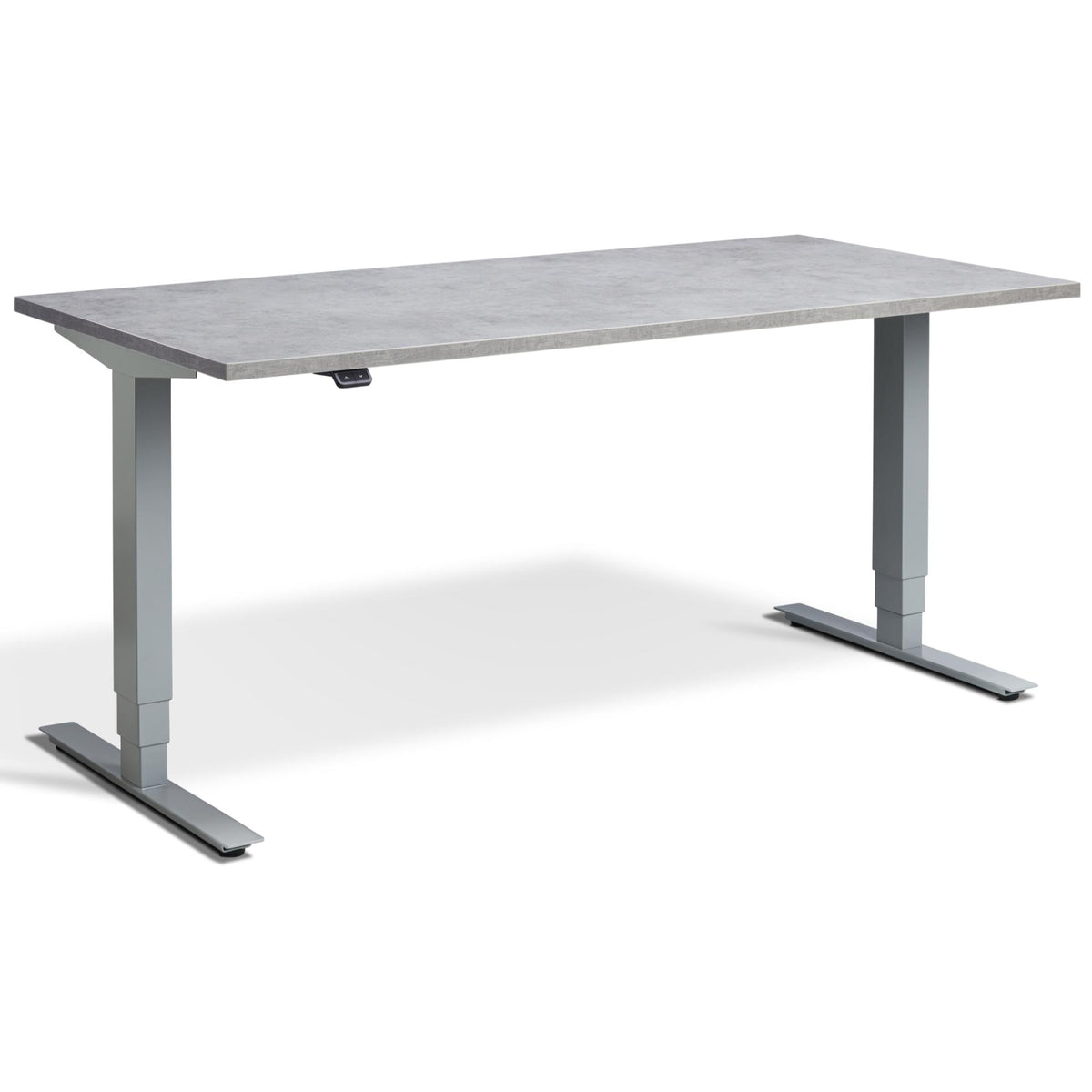 Office Bike Desk - Masta Spin - Silver Frame - Light Concrete Top - Studio Image