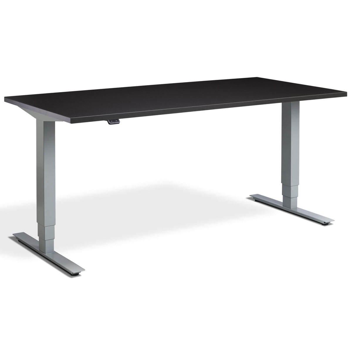 Office Bike Desk - Masta Spin - Silver Frame - Soft Black Top - Studio Image