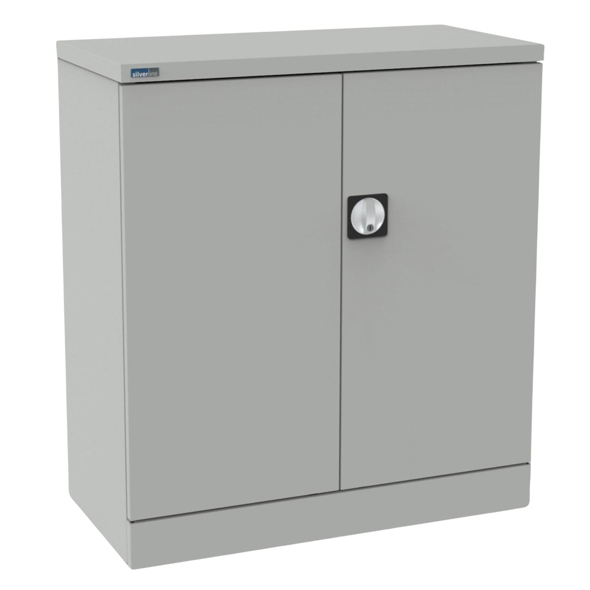 Office Storage Cabinet- Revilo - Medium Cabinet - Light Grey - Studio Image