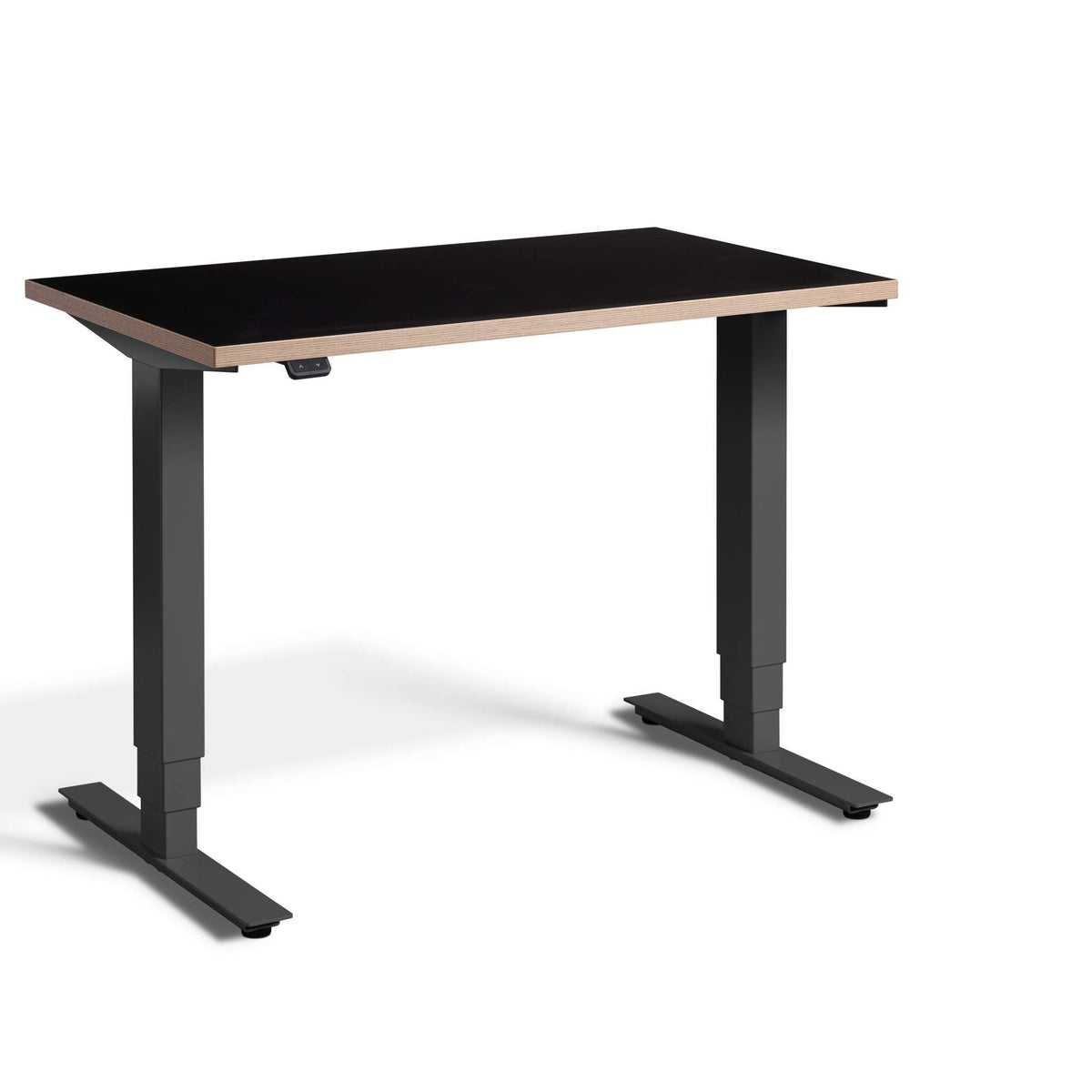 standing desk 90cm wide: pacto black ply edge top & anthracite frame