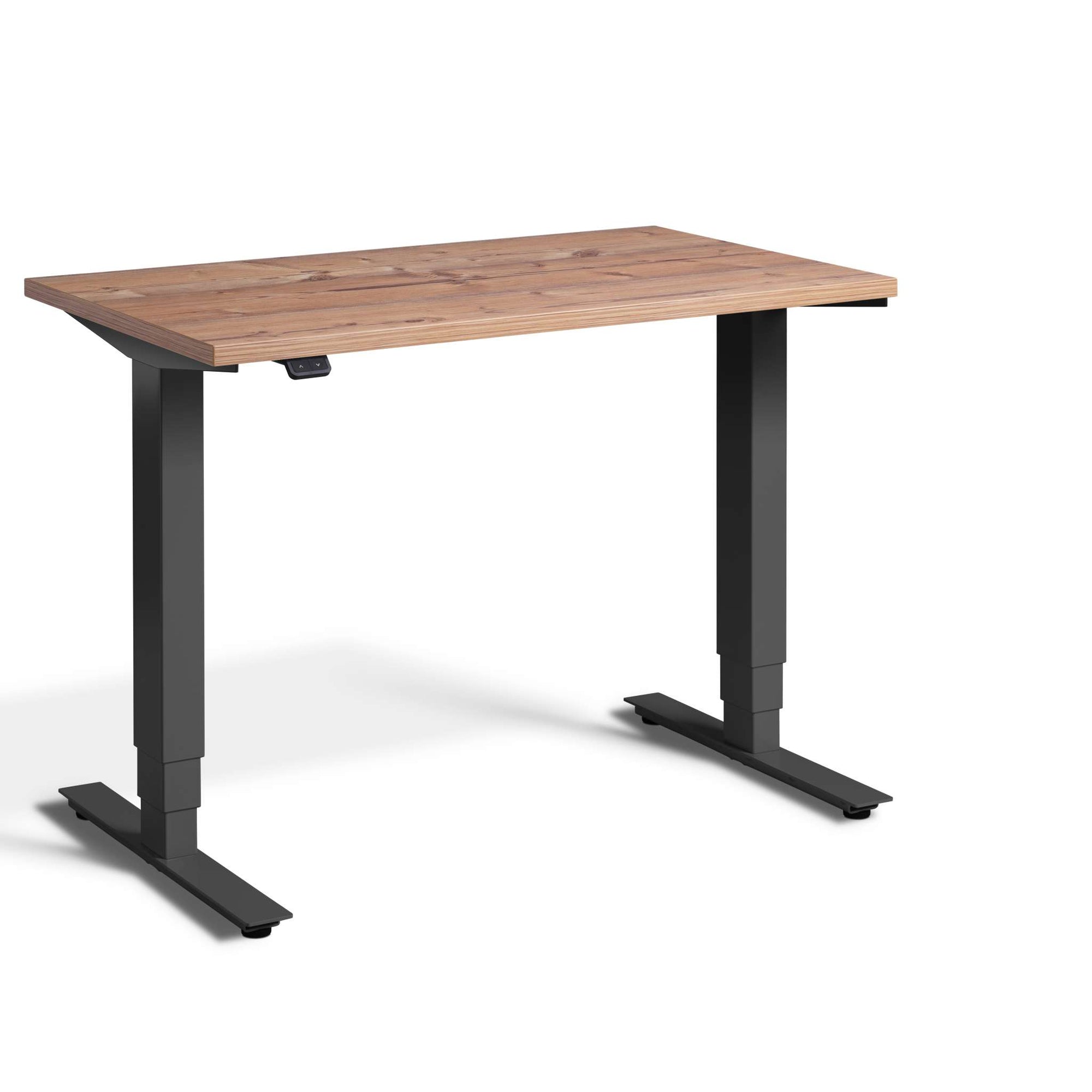 Pacto standing desk 100 cm wide with timber top - front view