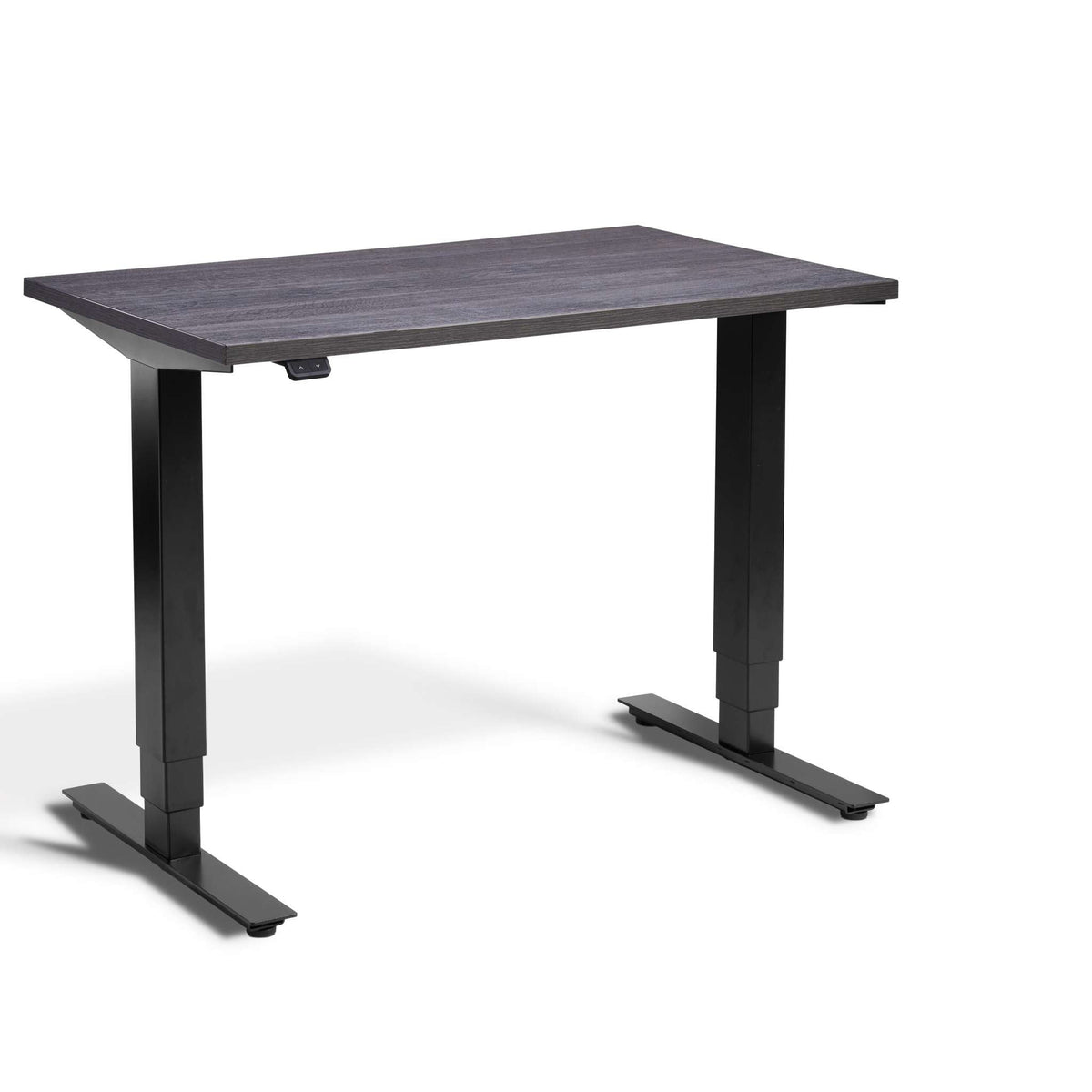 standing desk 90cm wide: pacto anthracite sherman oak top & black frame
