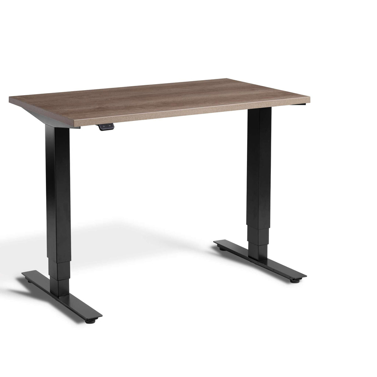 standing desk 90cm wide: pacto grey nebraska oak top & black frame