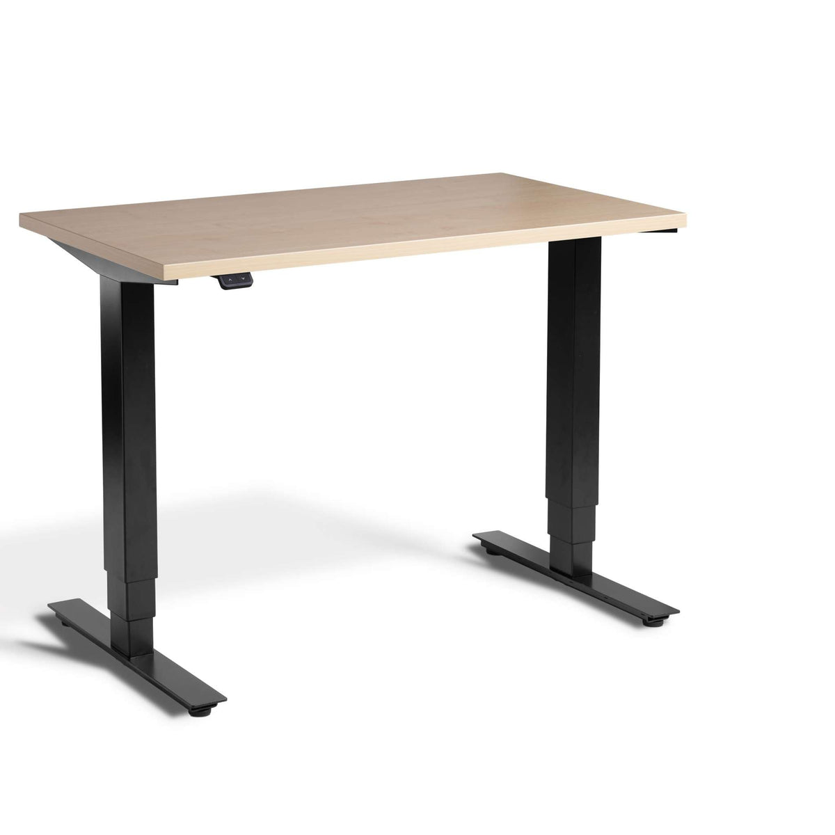 standing desk 90cm wide: pacto maple top & black frame