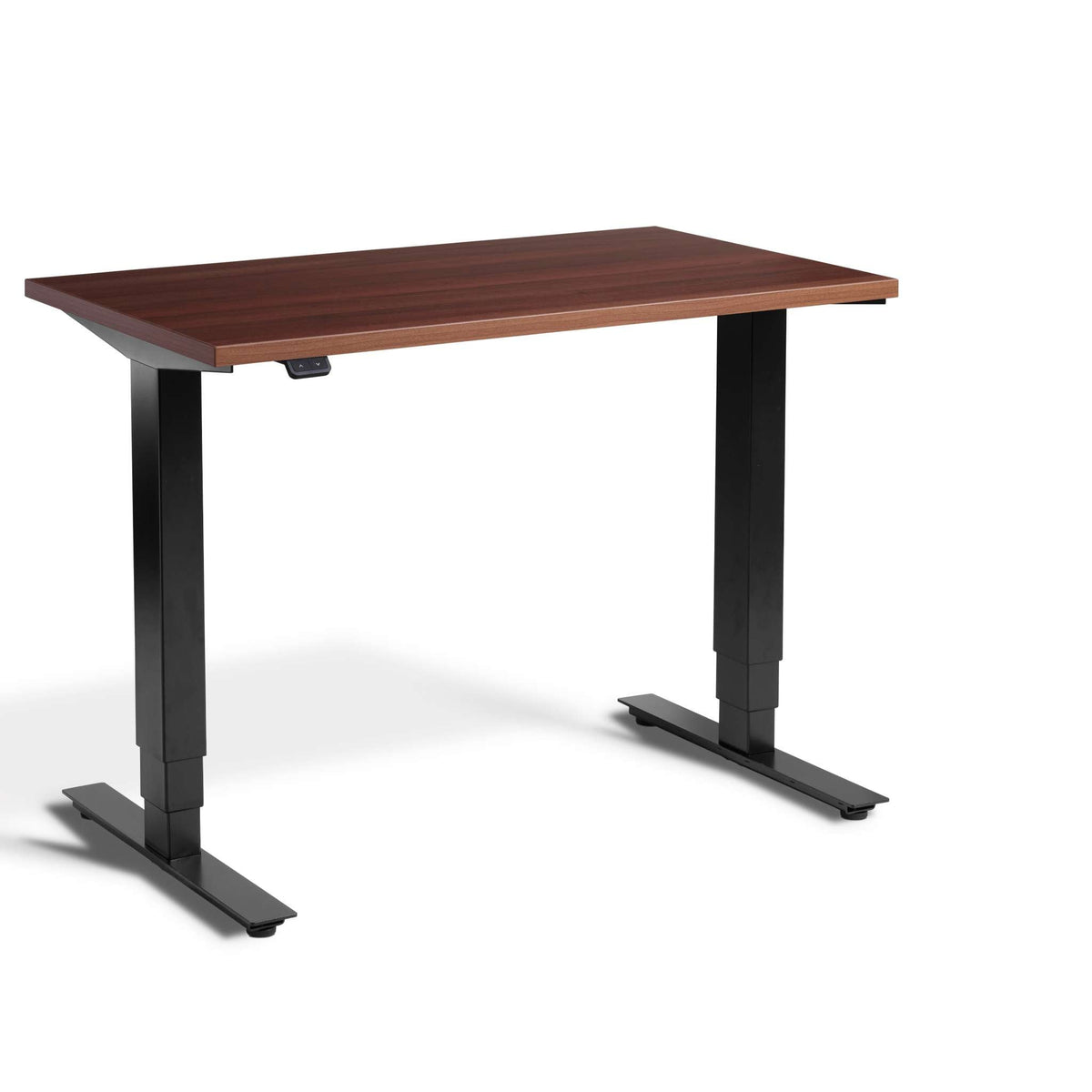 standing desk 90cm wide: pacto walnut top & black frame