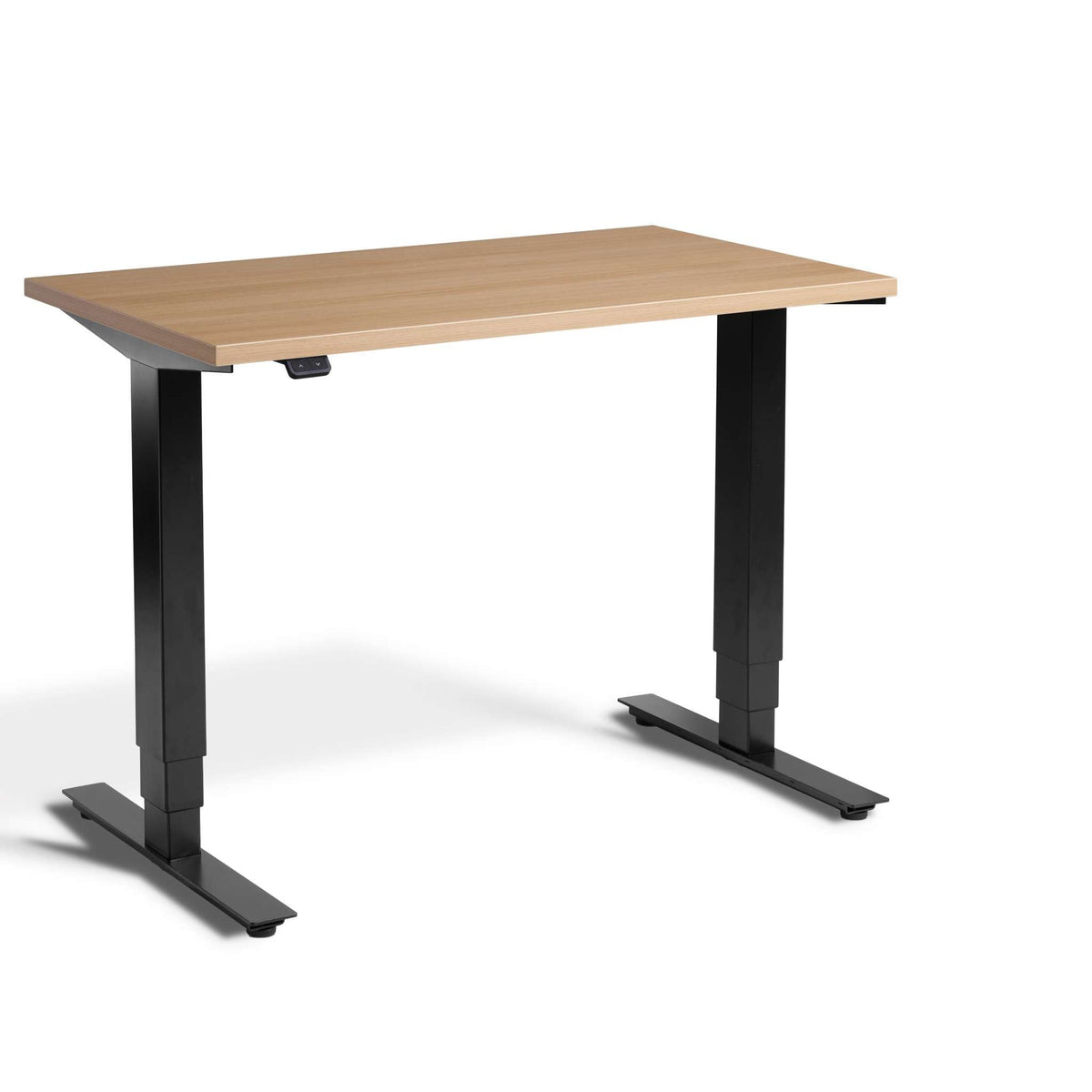 standing desk 80cm wide: pacto oak top & black frame