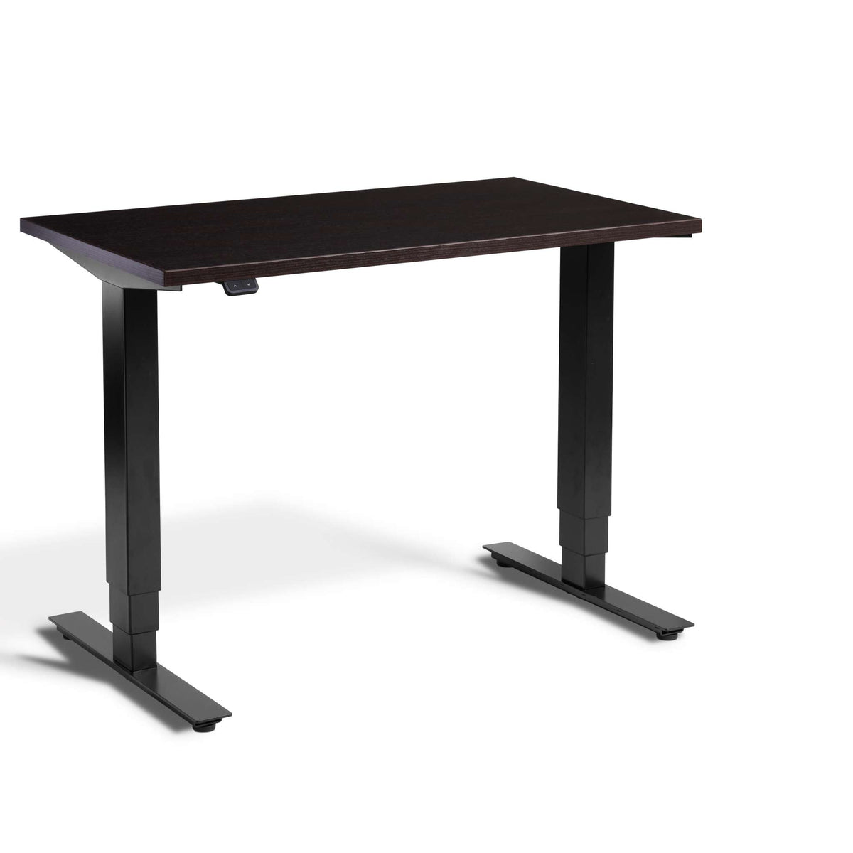 standing desk 90cm wide: pacto wenge top & black frame