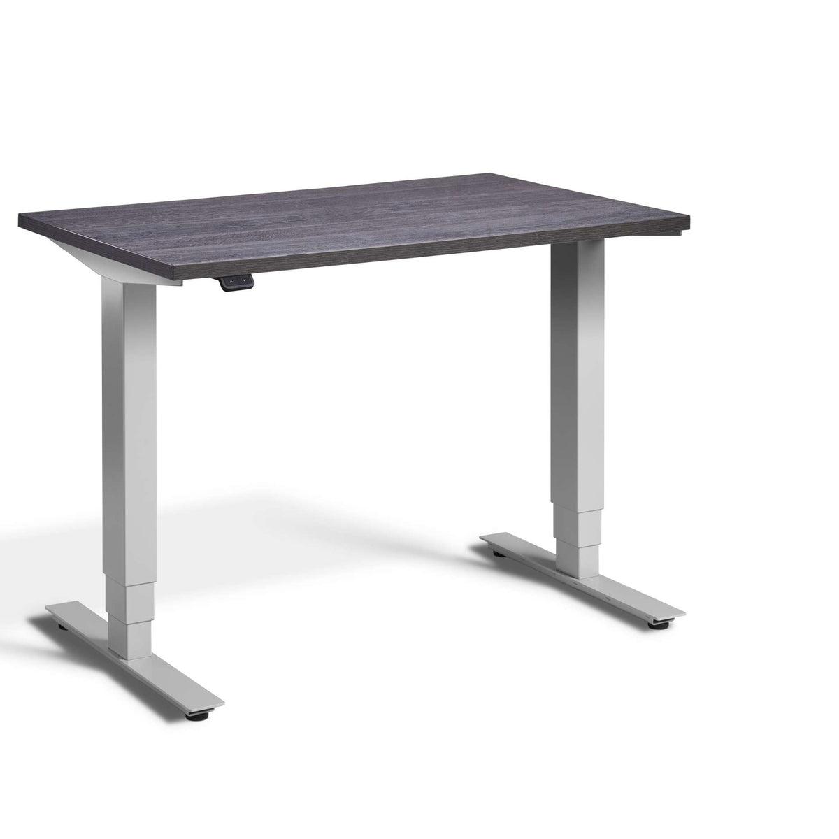 standing desk 80cm wide: pacto anthracite sherman oak top & silver frame