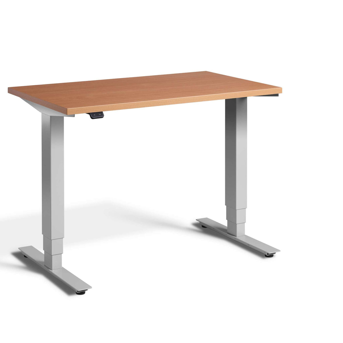 standing desk 80cm wide: pacto beech top & silver frame