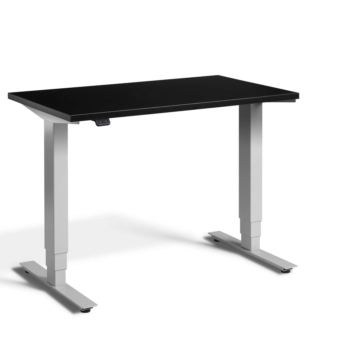 standing desk 80cm wide: pacto black top & silver frame