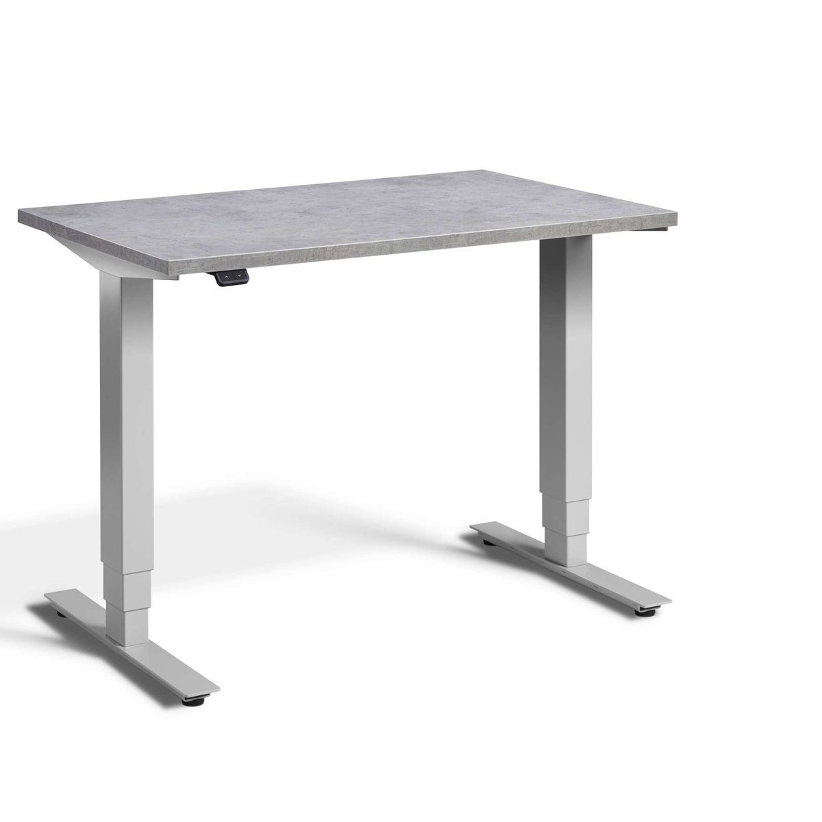 standing desk 90cm wide: pacto concrete top & silver frame