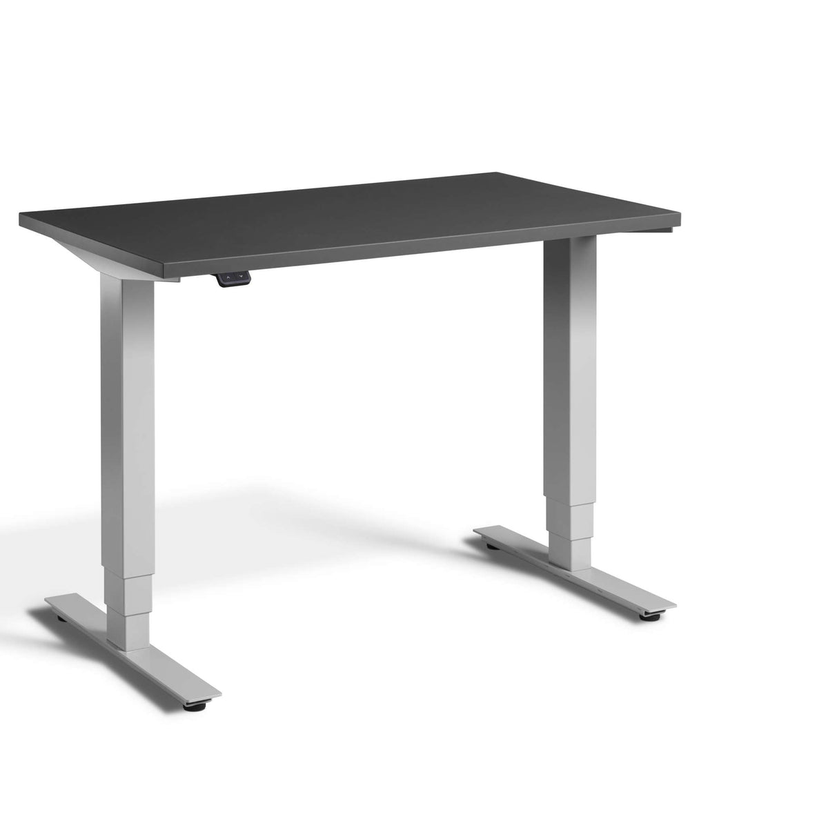 standing desk 90cm wide: pacto graphite top & silver frame